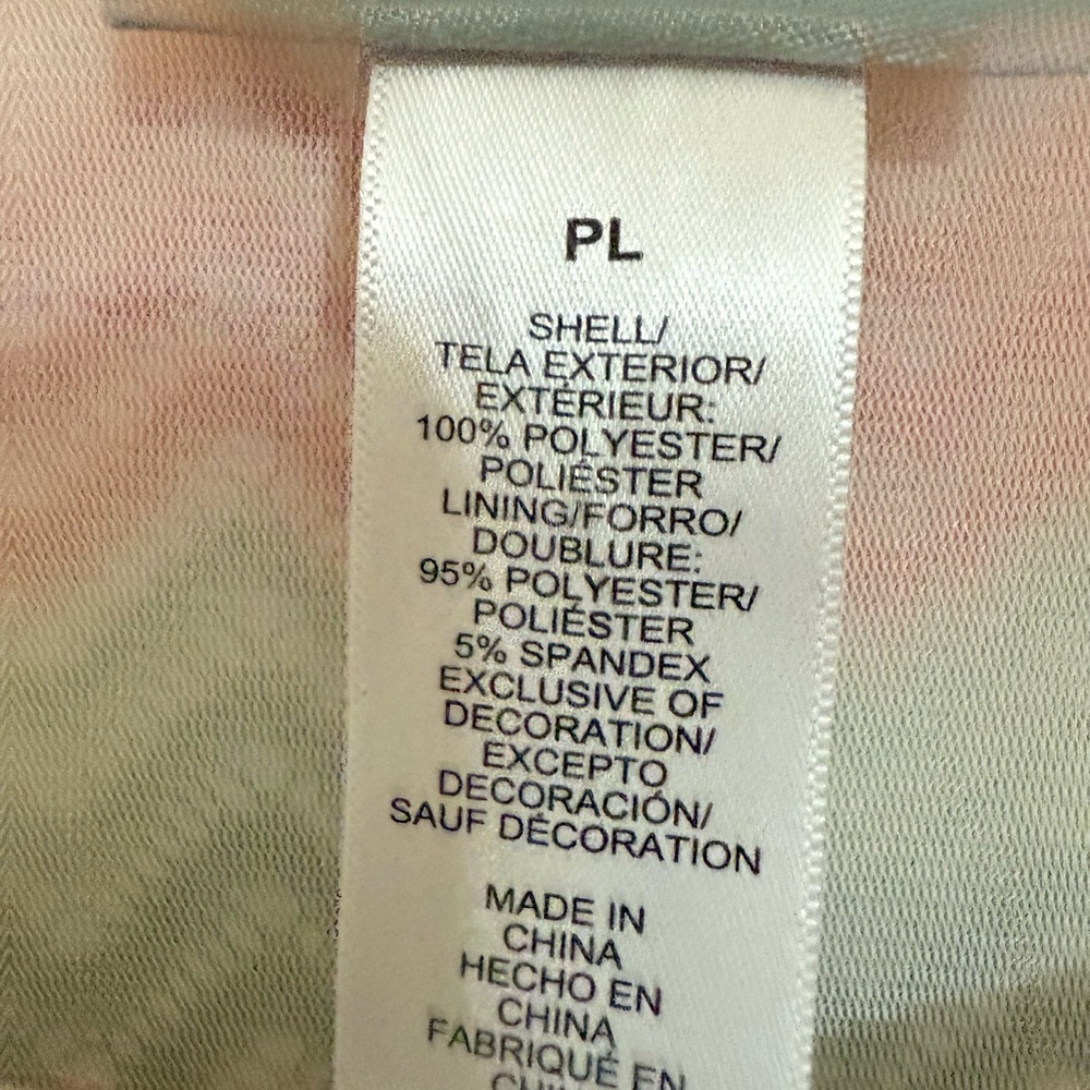 Alfred Dunner Pink and Green Chevron Blouse - Picture 2 of 2